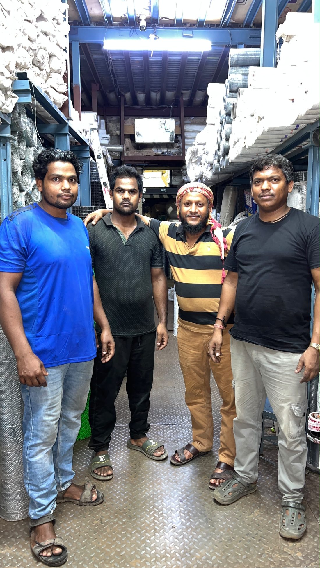 The Parasnath Hardwares team at our Chawri Bazar warehouse